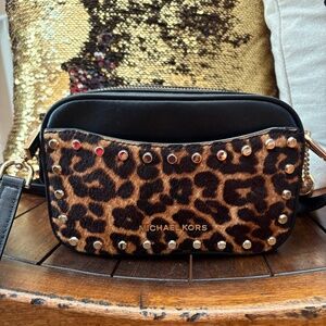 Michael Kors Leopard Print Crossbody & Belt Bag